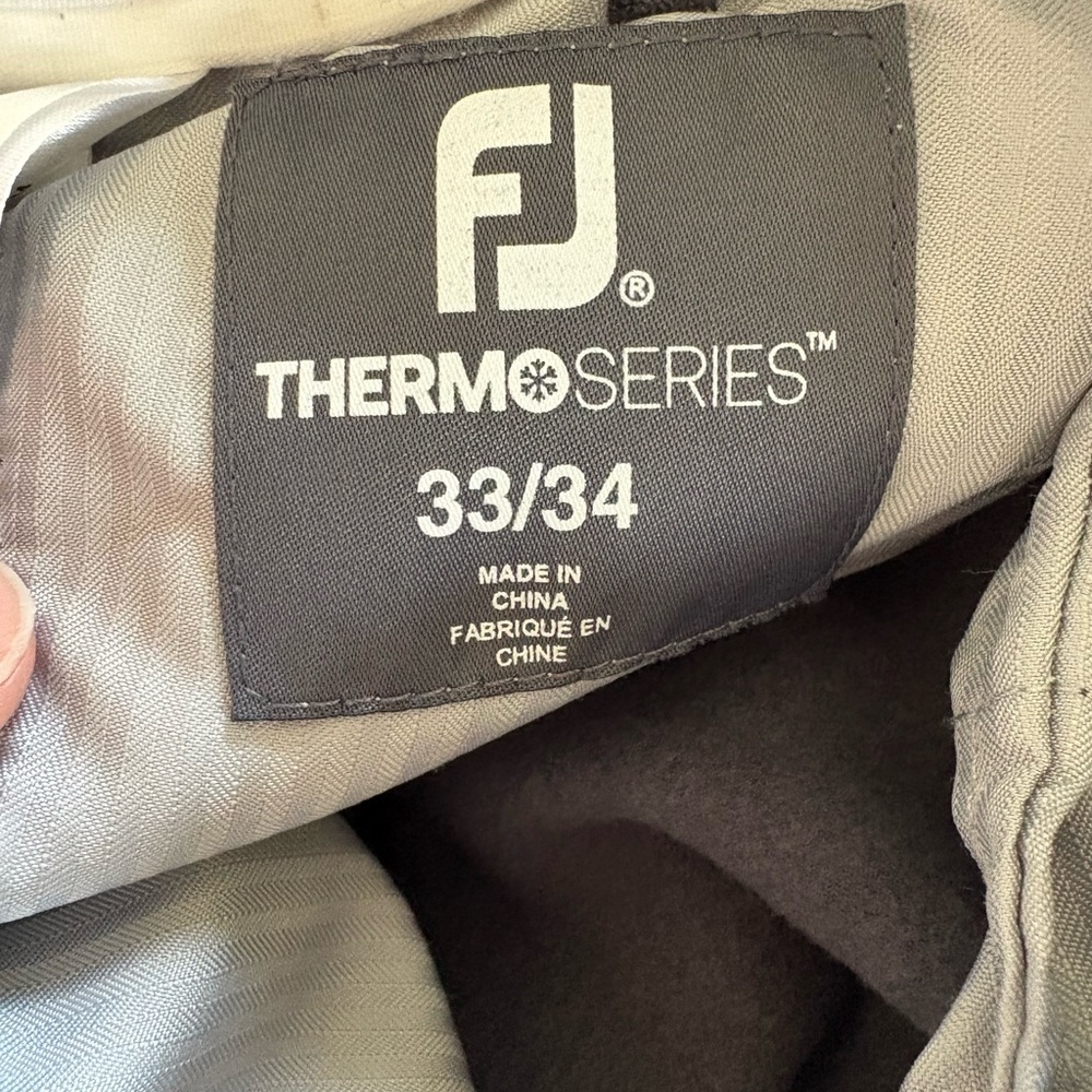 Footjoy Thermoseries charcoal gray golf pants
